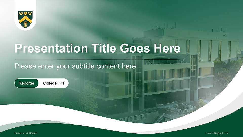 University of Regina Lecture Sharing and Networking Event PPT Template16:9 ratio PPT effect preview image