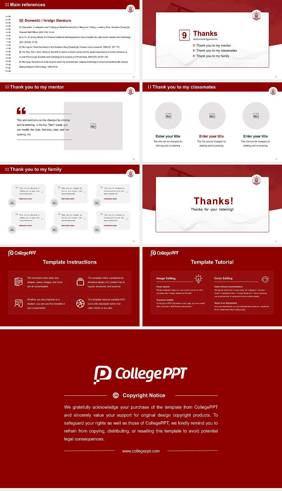 Fukuoka University Graduation Thesis Defense PPT Template16:9 ratio PPT effect preview image7