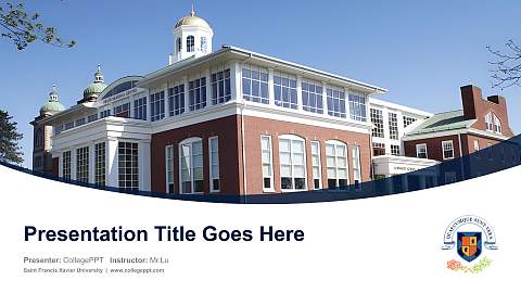 Saint Francis Xavier University Course/Courseware Creation PPT Template