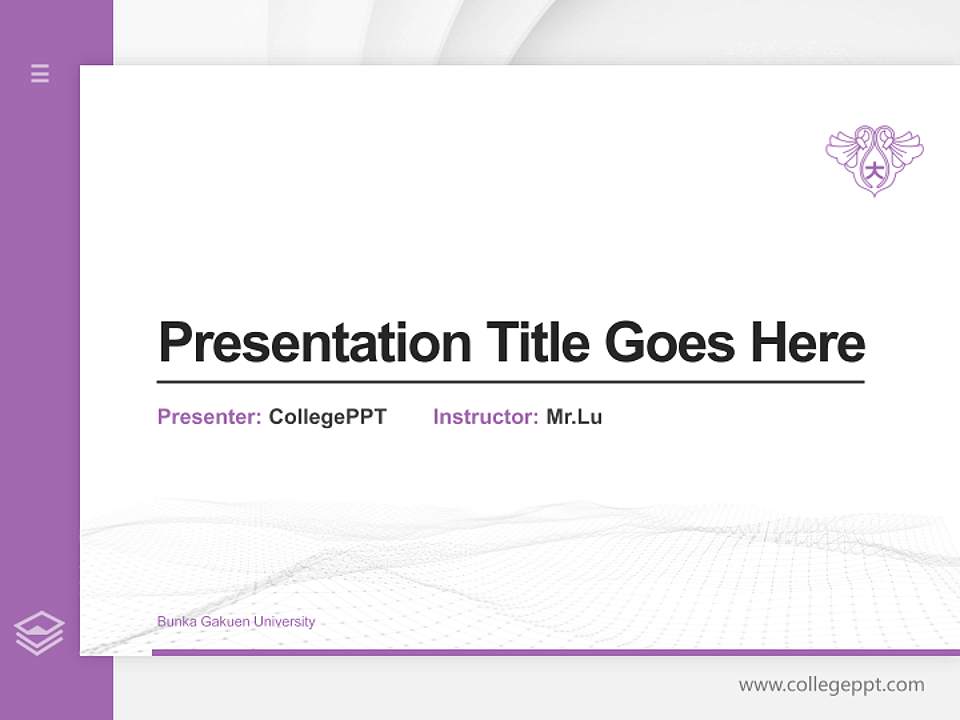 Bunka Gakuen University Thesis Proposal/Graduation Defense PPT Template4:3 ratio PPT effect preview image5