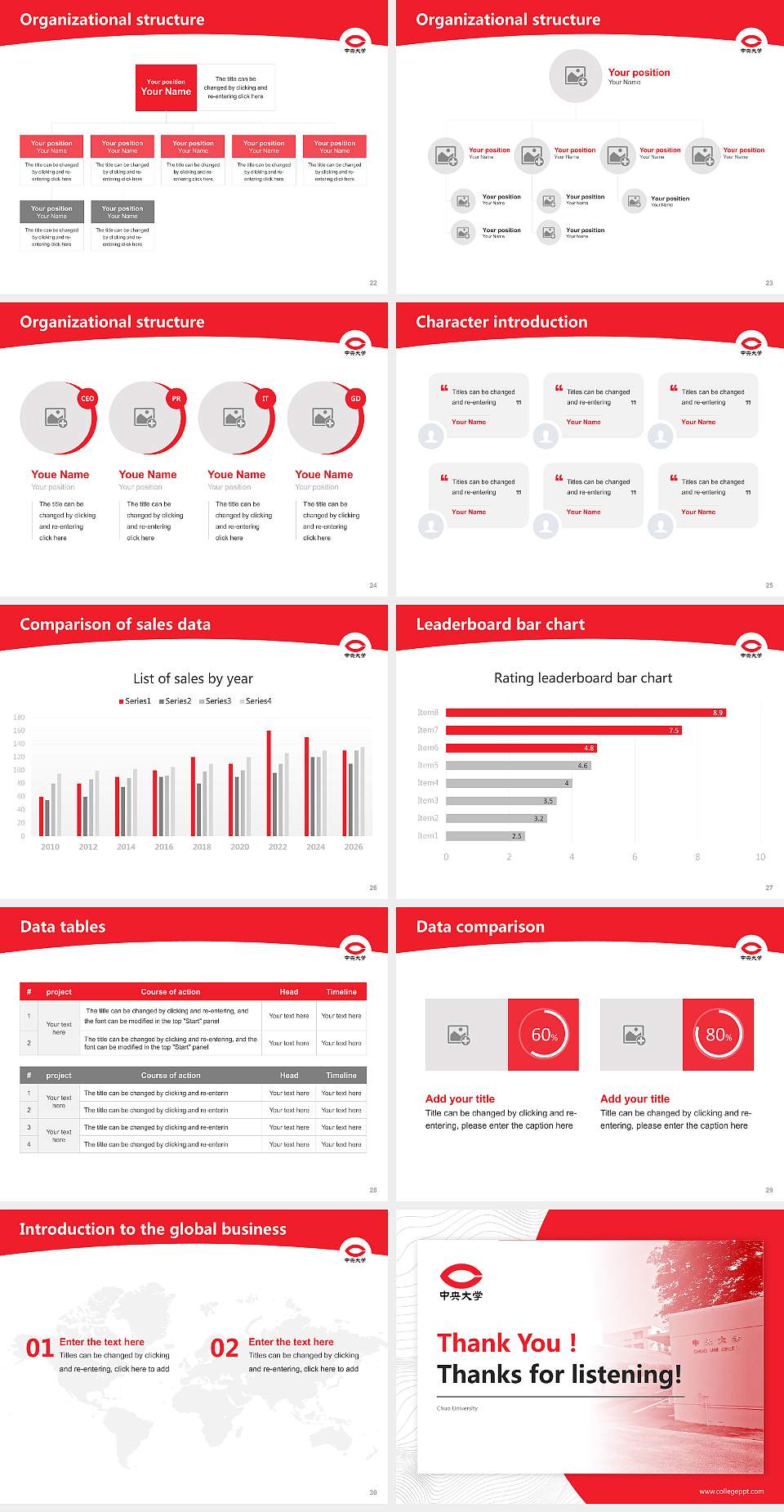 Chuo University Academic Presentation/Research Findings Report PPT Template4:3 ratio PPT effect preview image4