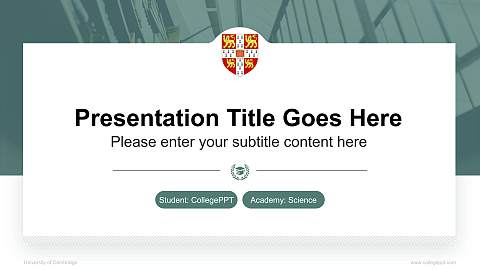 University of Cambridge National Scholarship Defense PPT Template