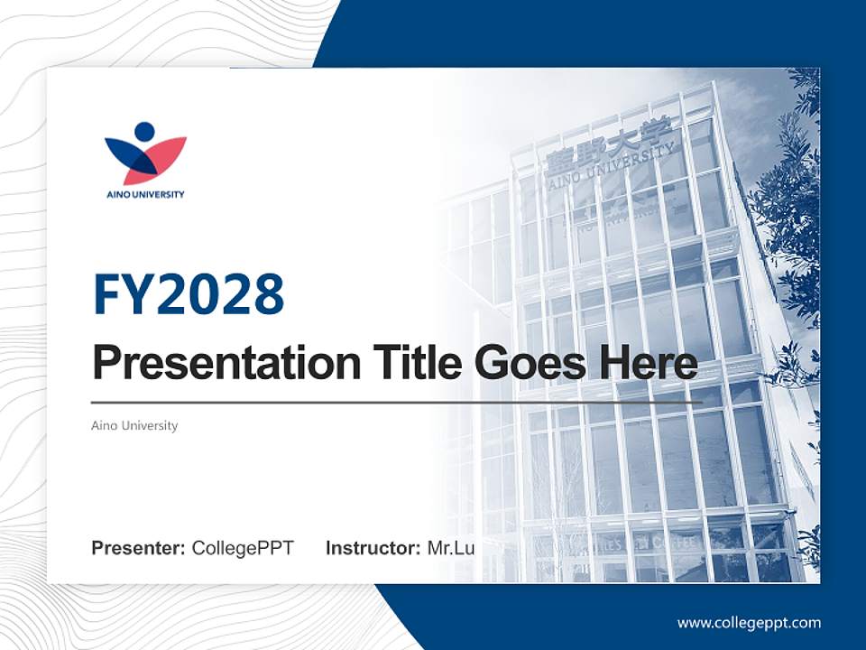 Aino University Academic Presentation/Research Findings Report PPT Template4:3 ratio PPT effect preview image5