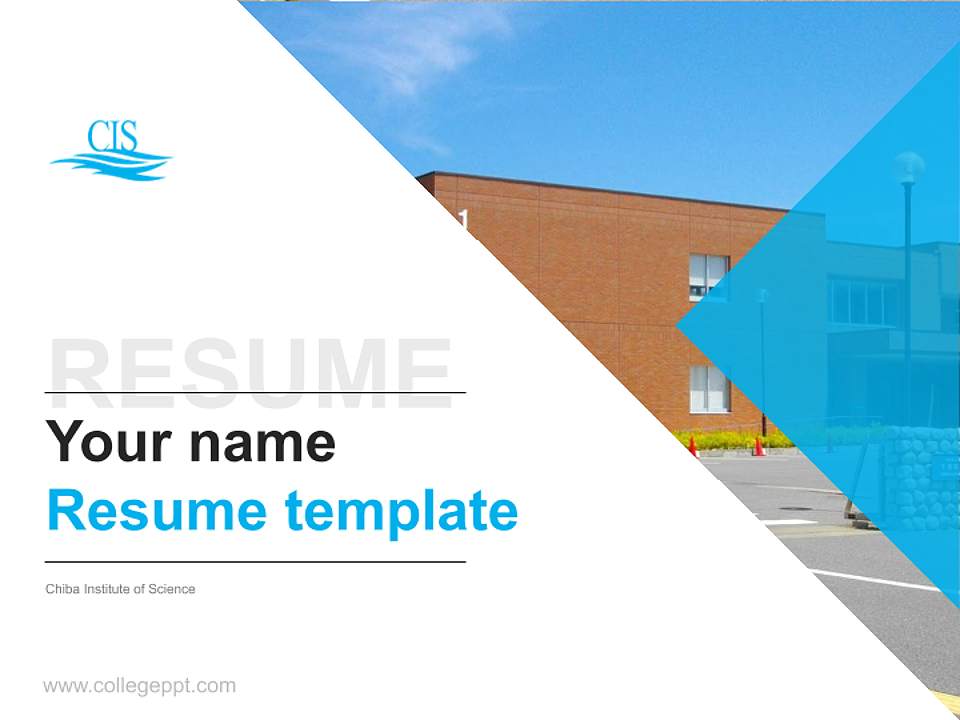 Chiba Institute of Science Resume PPT Template4:3 ratio PPT effect preview image5