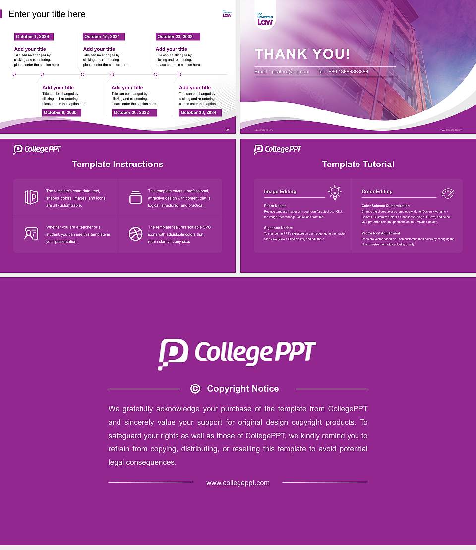 University of Law Lecture Sharing and Networking Event PPT Template16:9 ratio PPT effect preview image4