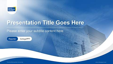 Toronto Metropolitan University Lecture Sharing and Networking Event PPT Template