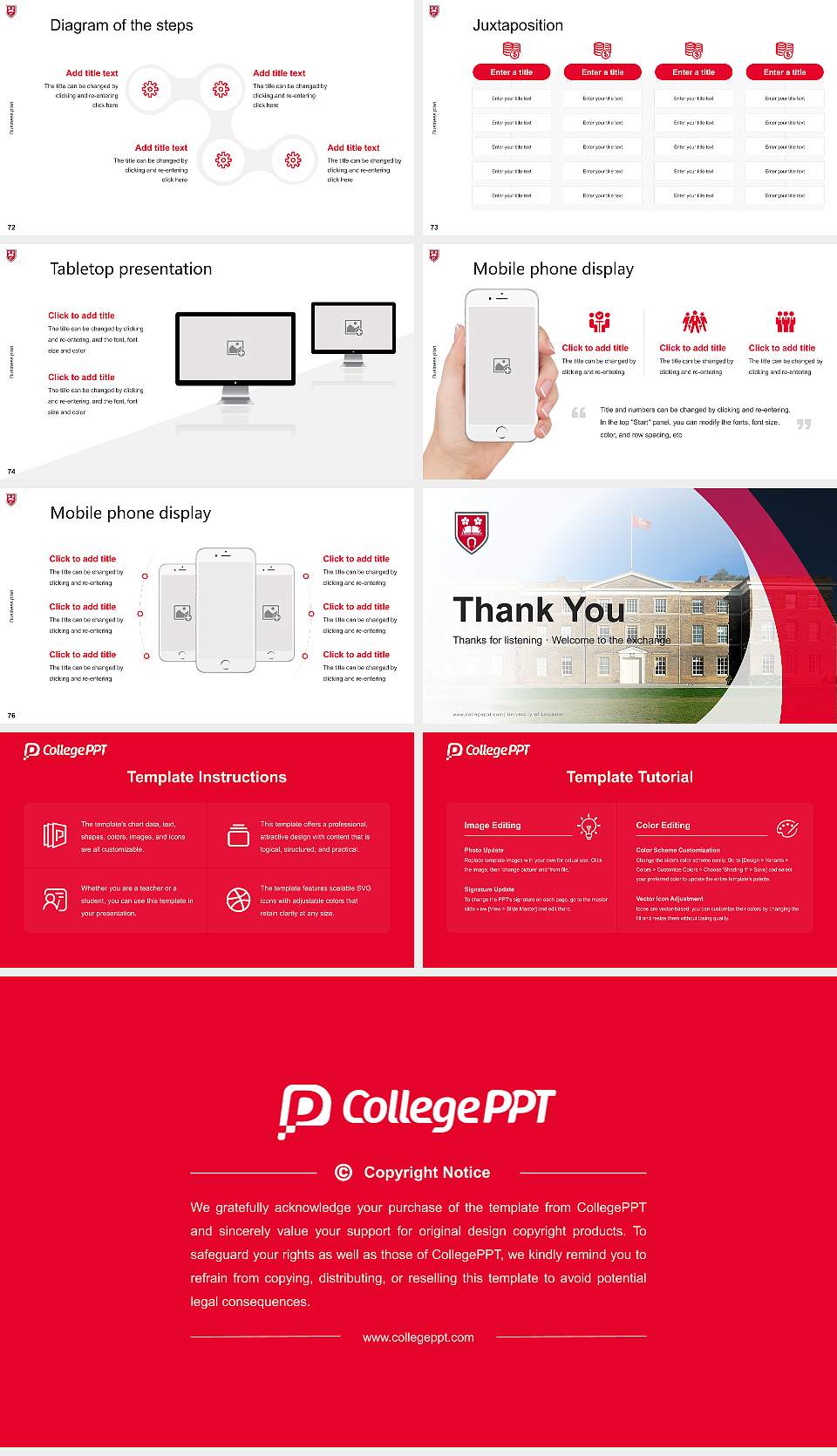 University of Leicester Competition/Entrepreneurship Contest PPT Template16:9 ratio PPT effect preview image9