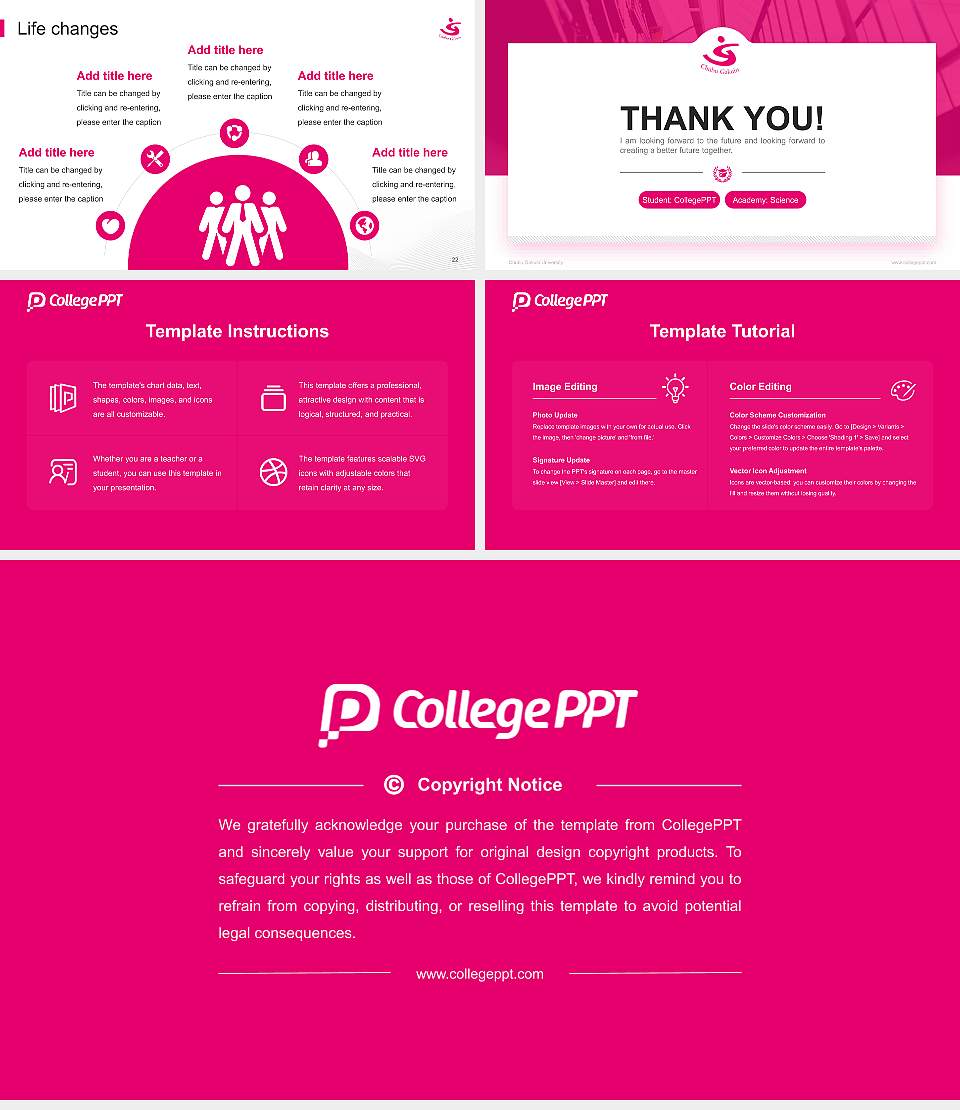 Chubu Gakuin University National Scholarship Defense PPT Template16:9 ratio PPT effect preview image4