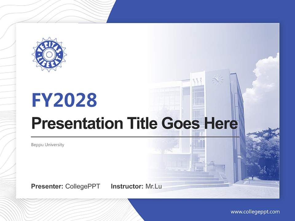 Beppu University Academic Presentation/Research Findings Report PPT Template4:3 ratio PPT effect preview image5