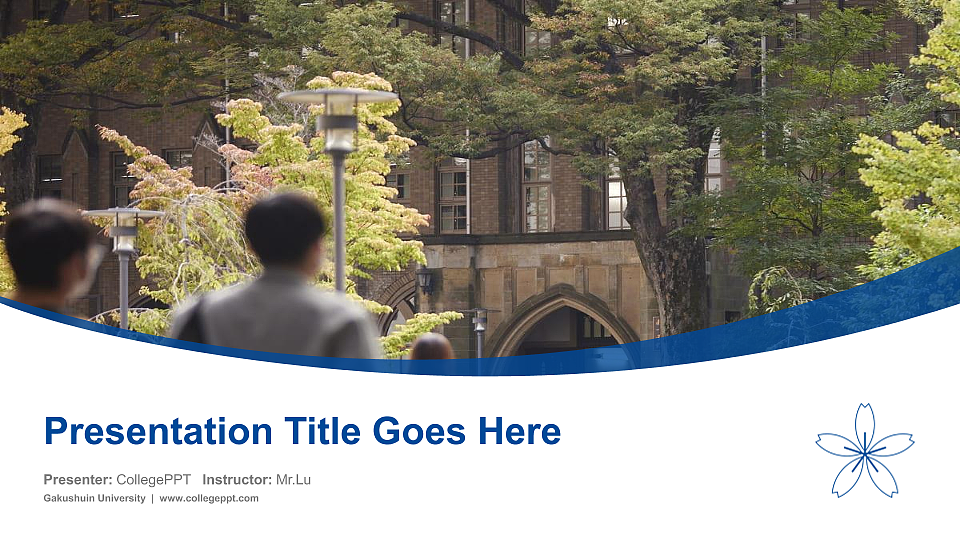 Gakushuin University Course/Courseware Creation PPT Template_Slide preview image1
