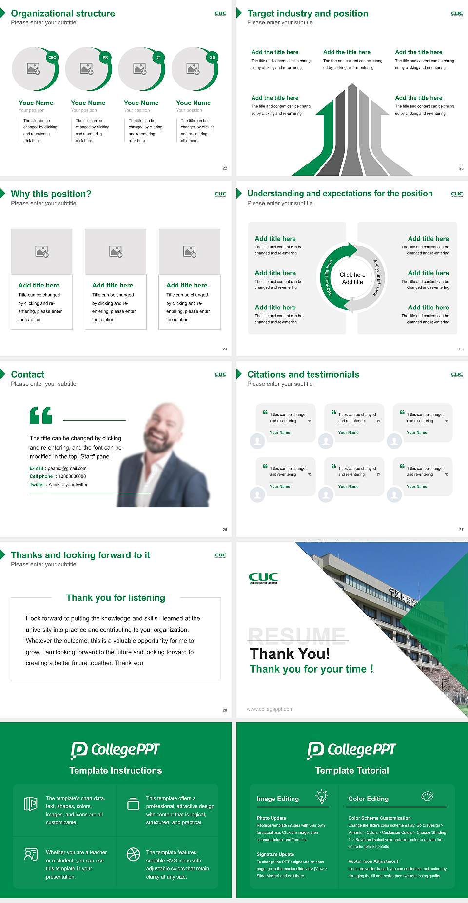 Chiba University of Commerce Resume PPT Template4:3 ratio PPT effect preview image4