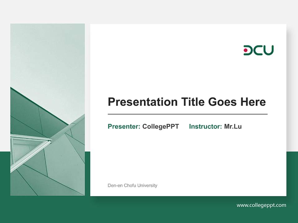 Den-en Chofu University General Purpose PPT Template4:3 ratio PPT effect preview image6