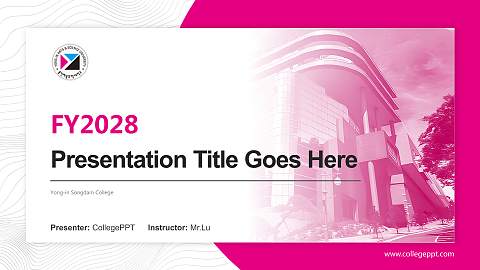 Yong-in Songdam College Academic Presentation/Research Findings Report PPT Template