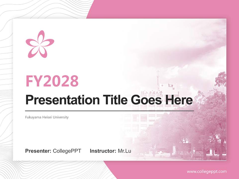 Fukuyama Heisei University Academic Presentation/Research Findings Report PPT Template4:3 ratio PPT effect preview image5