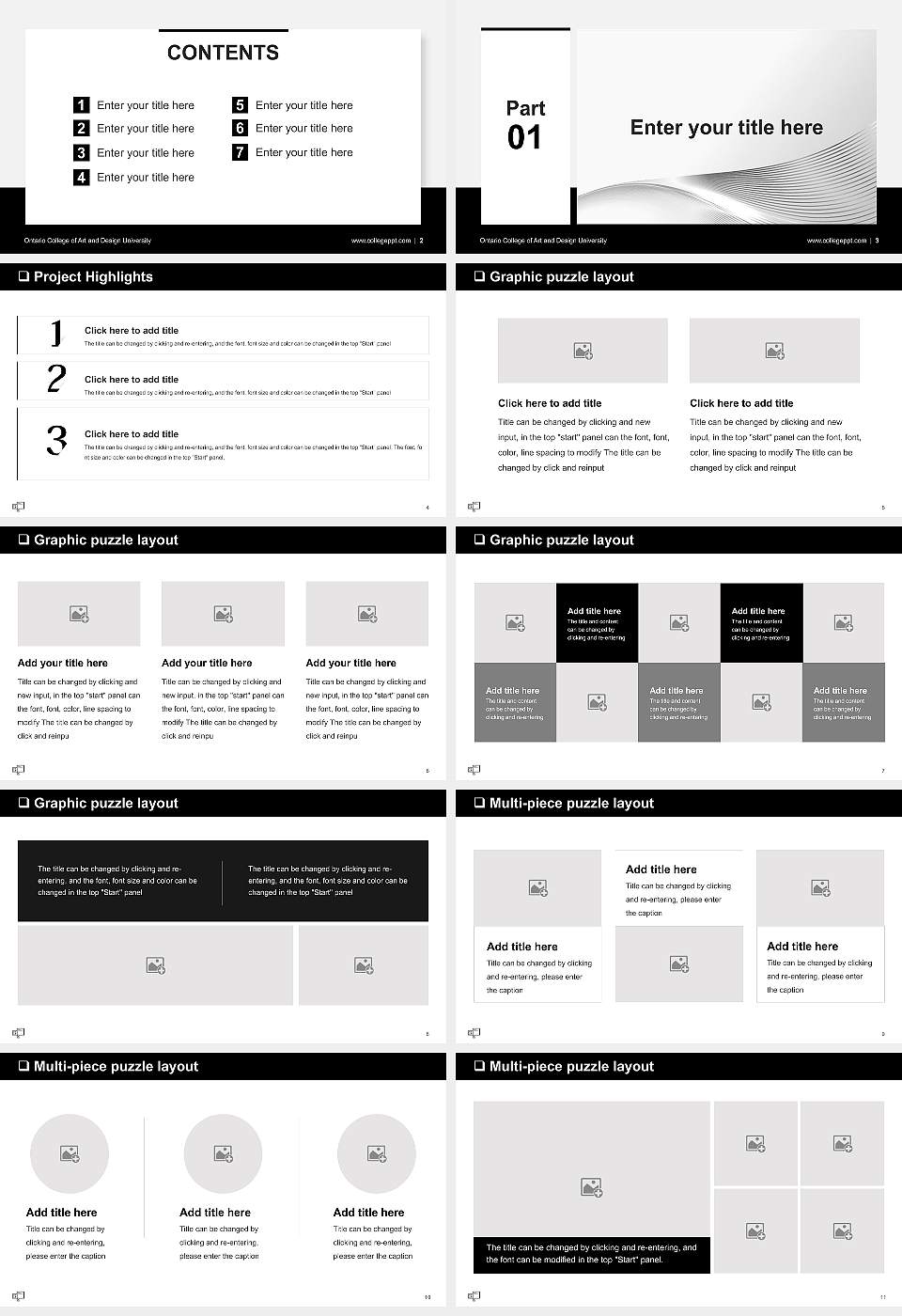 Ontario College of Art and Design University General Purpose PPT Template16:9 ratio PPT effect preview image2