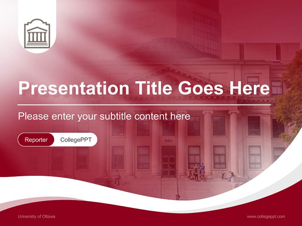 University of Ottawa Lecture Sharing and Networking Event PPT Template4:3 ratio PPT effect preview image4