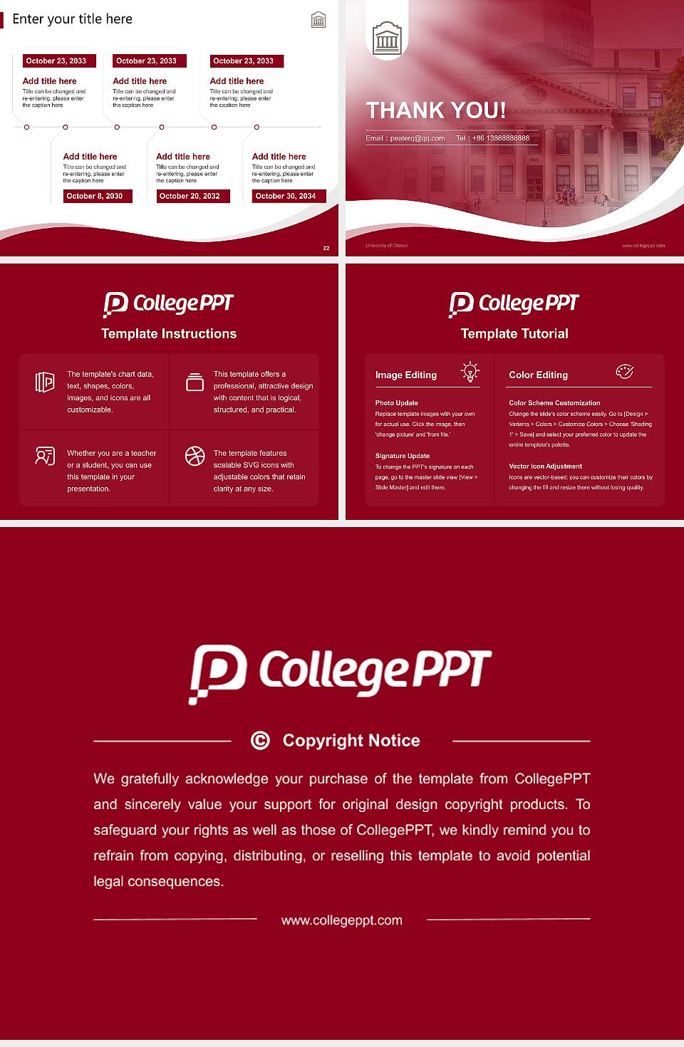 University of Ottawa Lecture Sharing and Networking Event PPT Template4:3 ratio PPT effect preview image4