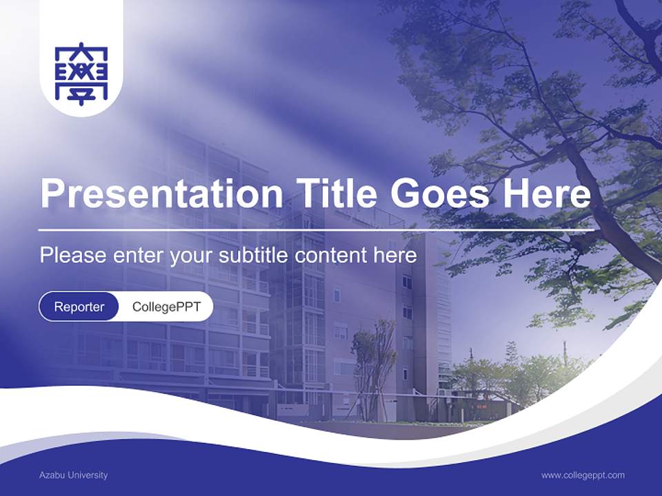Azabu University Lecture Sharing and Networking Event PPT Template4:3 ratio PPT effect preview image4