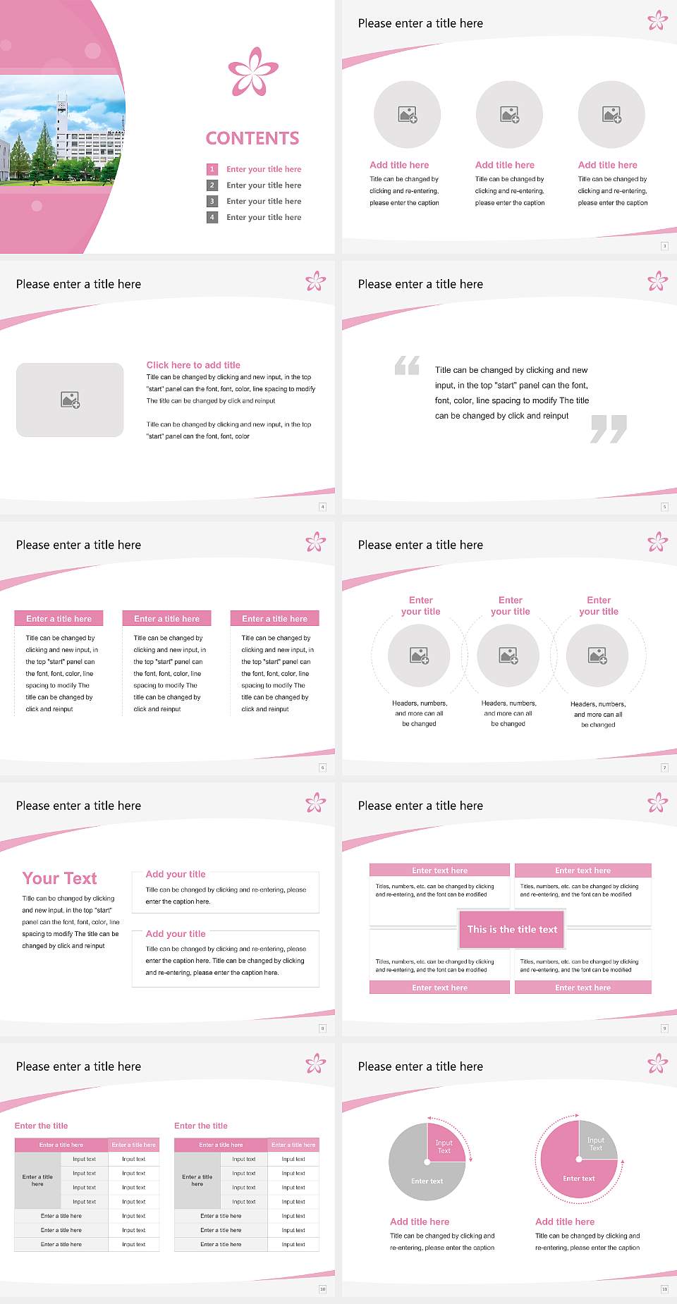 Fukuyama Heisei University Course/Courseware Creation PPT Template4:3 ratio PPT effect preview image2