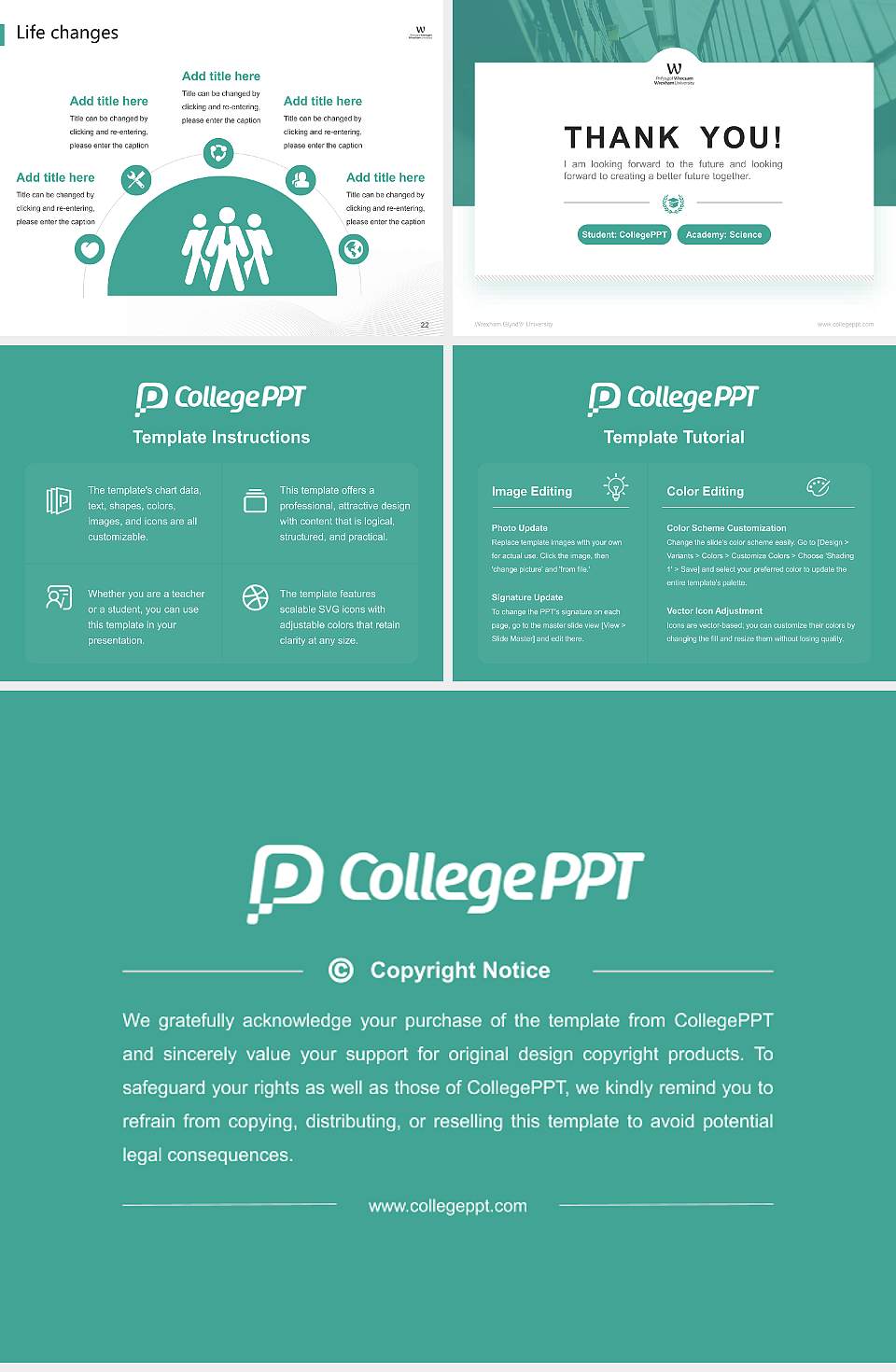 Wrexham Glynd?r University National Scholarship Defense PPT Template4:3 ratio PPT effect preview image4