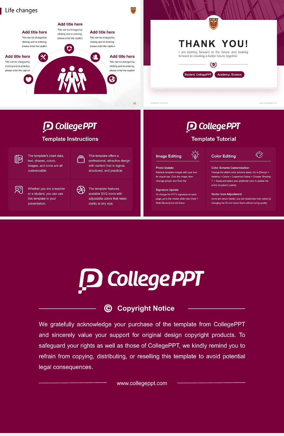 McMaster University National Scholarship Defense PPT Template4:3 ratio PPT effect preview image4