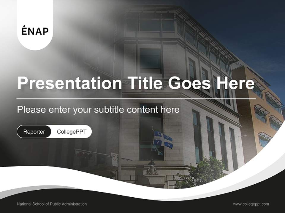 National School of Public Administration Lecture Sharing and Networking Event PPT Template4:3 ratio PPT effect preview image4