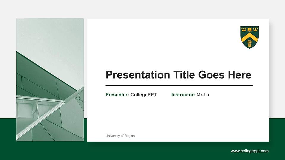 University of Regina General Purpose PPT Template16:9 ratio PPT effect preview image