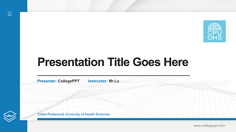 Chiba Prefectural University of Health Sciences Thesis Proposal/Graduation Defense PPT Template