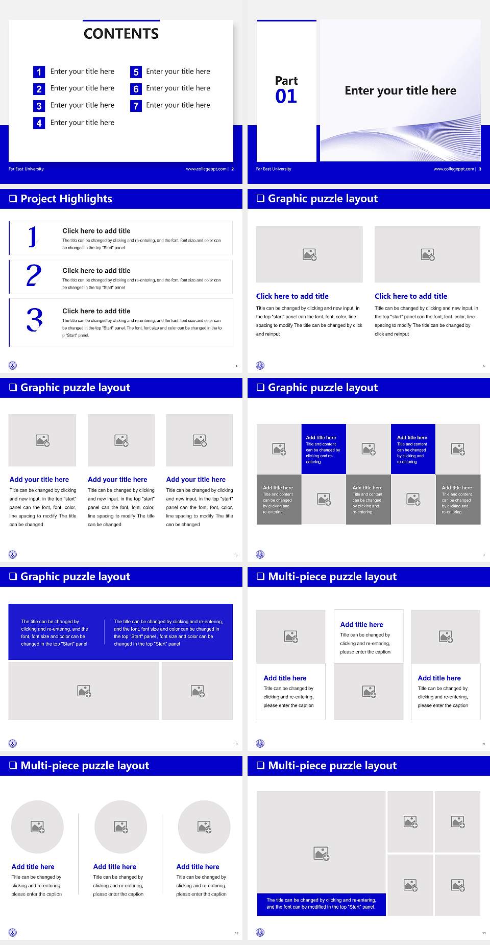 Far East University General Purpose PPT Template4:3 ratio PPT effect preview image2
