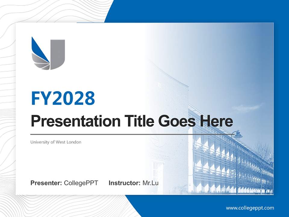 University of West London Academic Presentation/Research Findings Report PPT Template4:3 ratio PPT effect preview image5