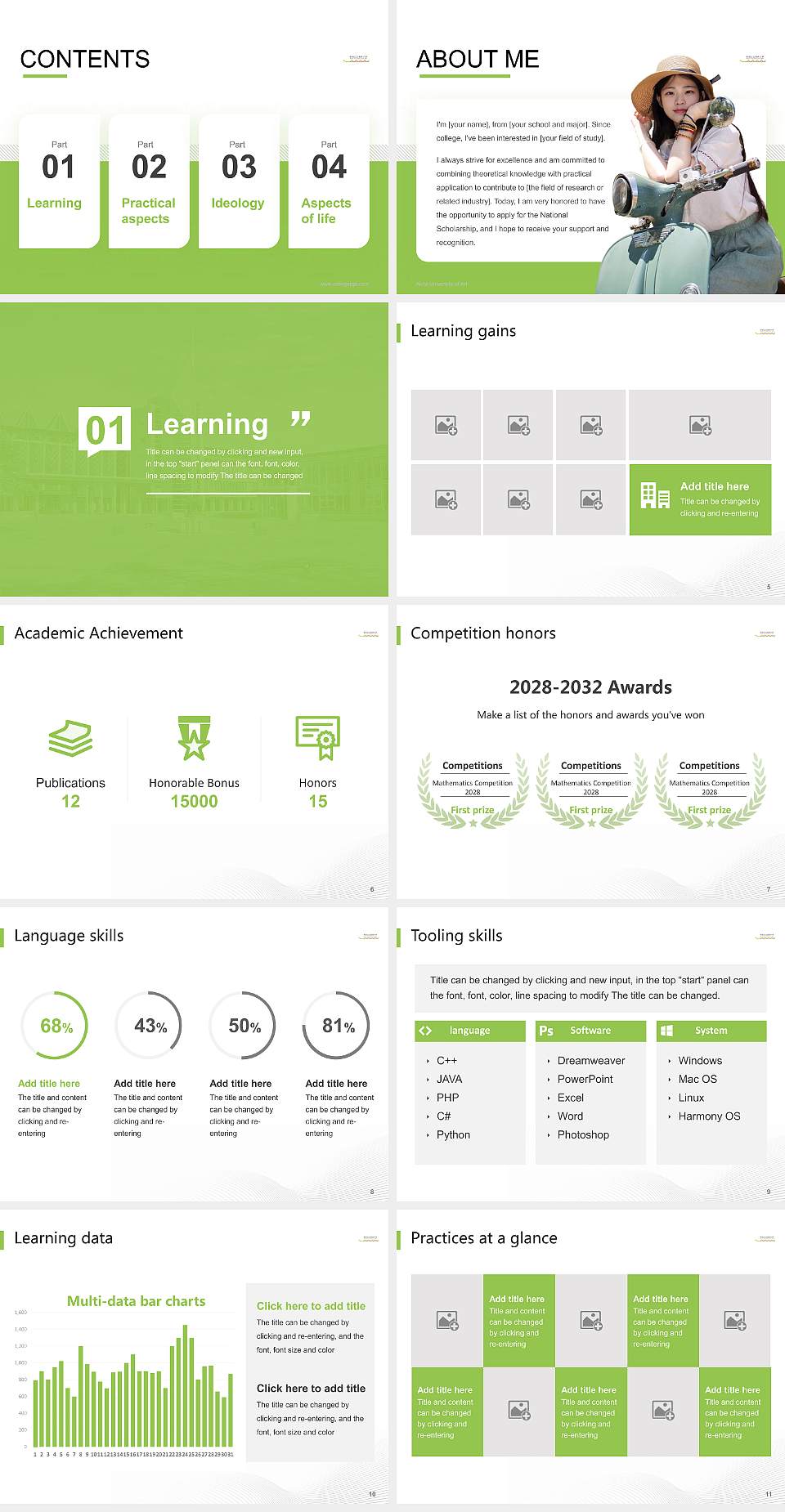 Akita University of Art National Scholarship Defense PPT Template4:3 ratio PPT effect preview image2