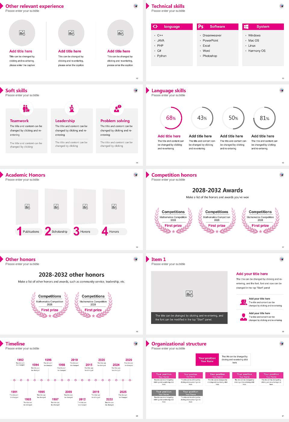 Yong-in Songdam College Resume PPT Template16:9 ratio PPT effect preview image3