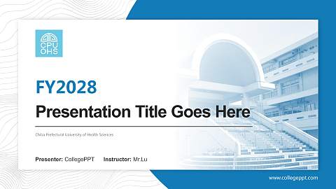 Chiba Prefectural University of Health Sciences Academic Presentation/Research Findings Report PPT Template