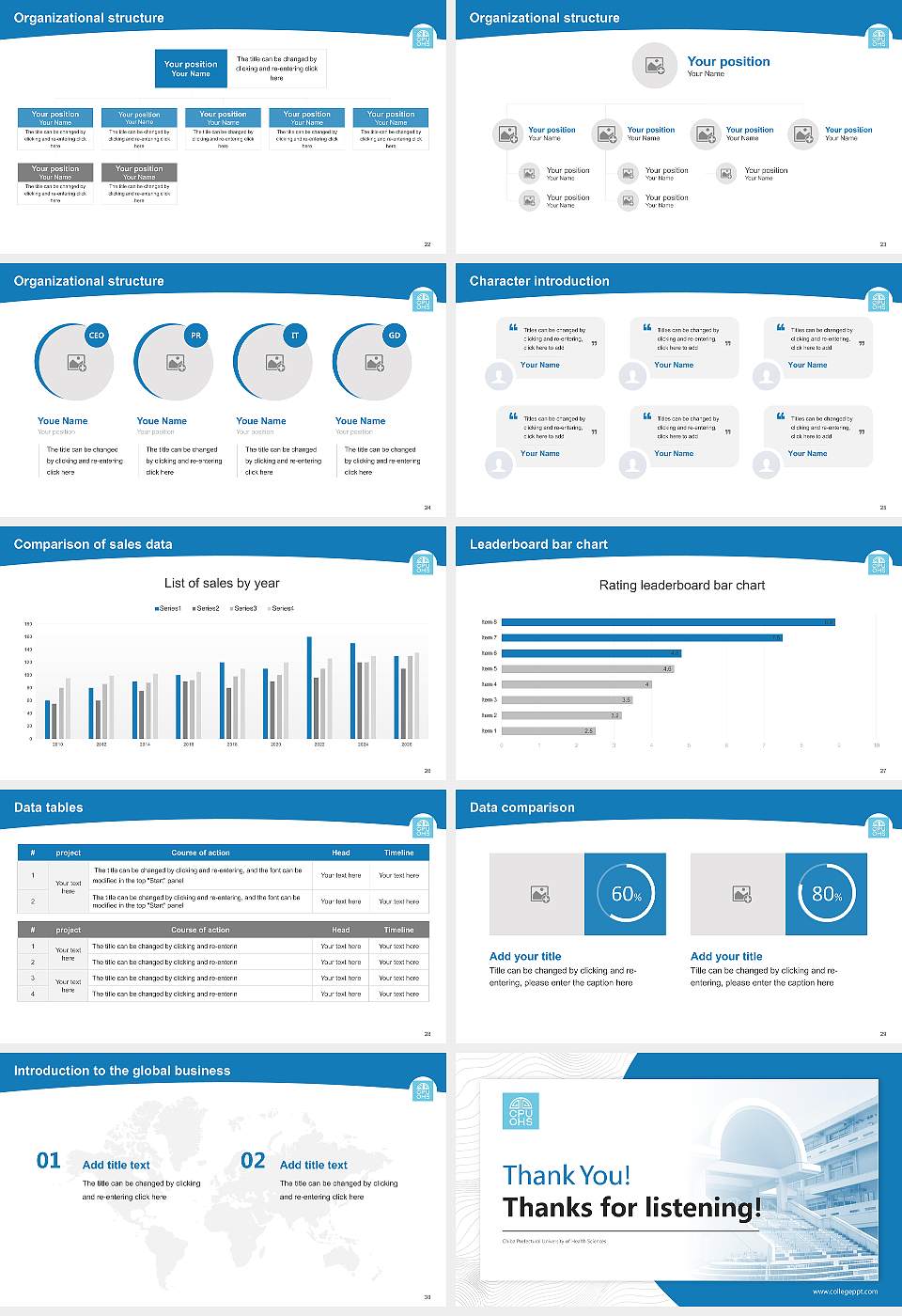 Chiba Prefectural University of Health Sciences Academic Presentation/Research Findings Report PPT Template16:9 ratio PPT effect preview image4