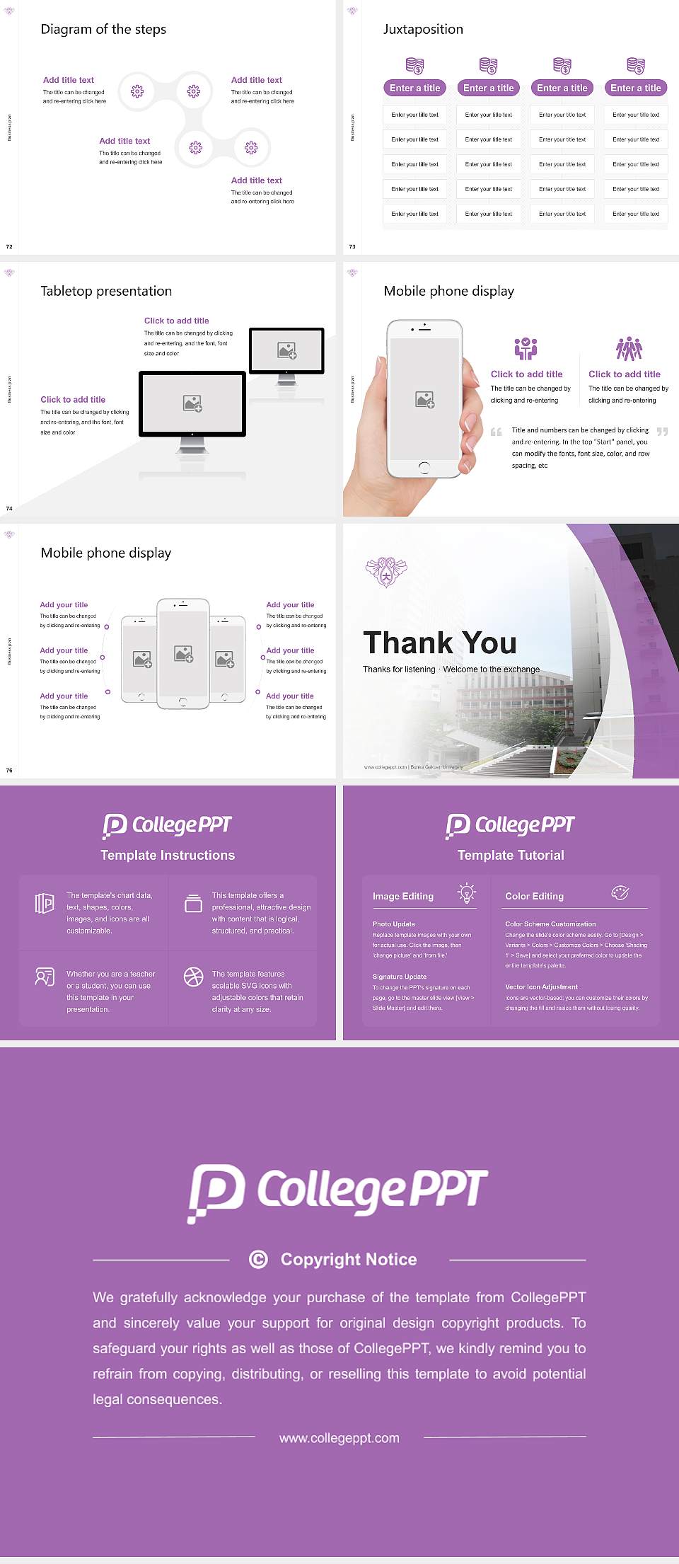 Bunka Gakuen University Competition/Entrepreneurship Contest PPT Template4:3 ratio PPT effect preview image9