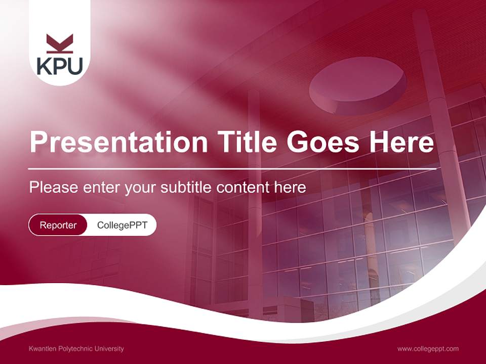 Kwantlen Polytechnic University Lecture Sharing and Networking Event PPT Template4:3 ratio PPT effect preview image4