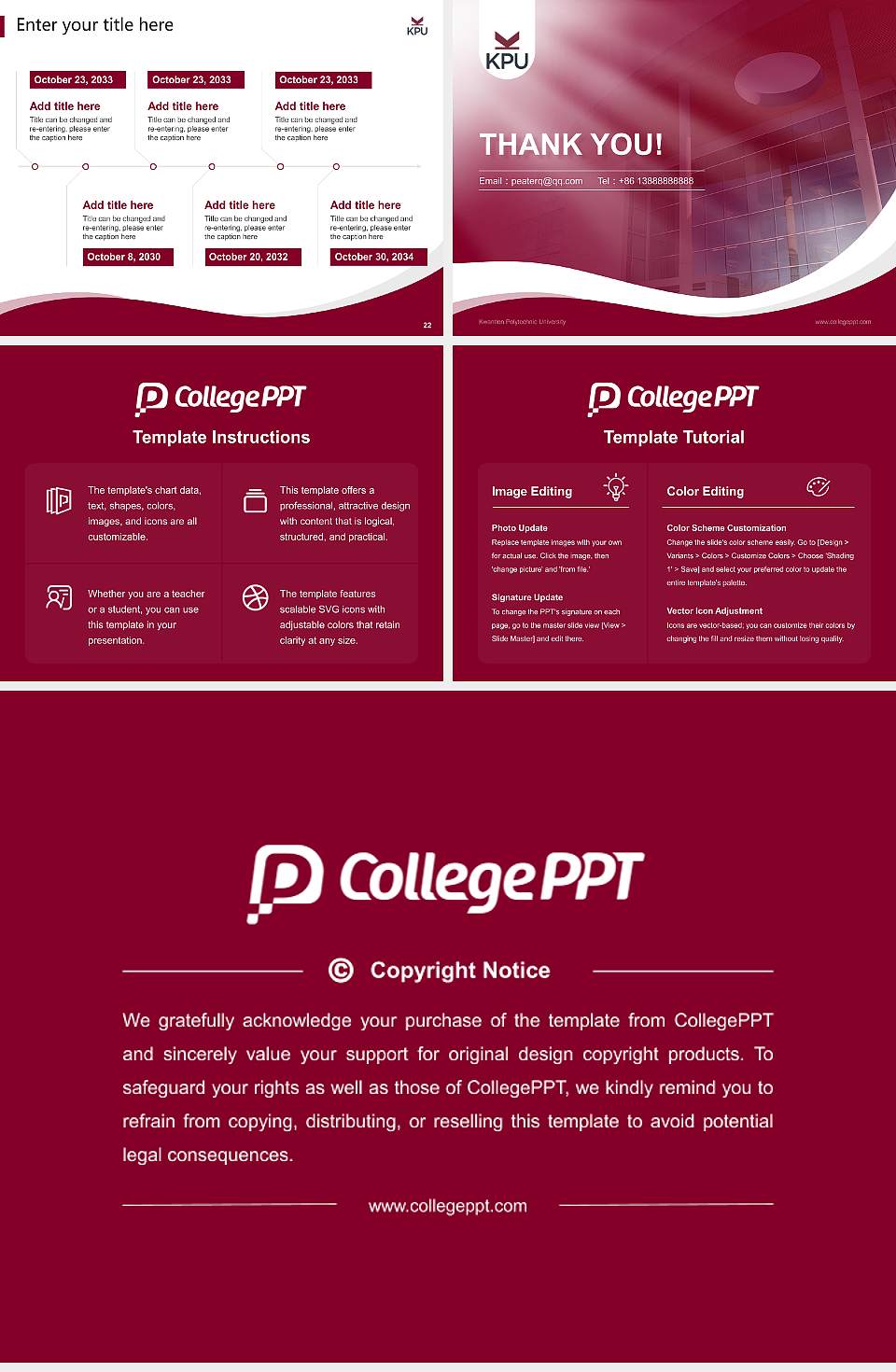 Kwantlen Polytechnic University Lecture Sharing and Networking Event PPT Template4:3 ratio PPT effect preview image4