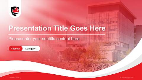 Carleton University Lecture Sharing and Networking Event PPT Template