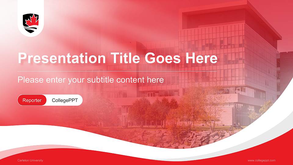 Carleton University Lecture Sharing and Networking Event PPT Template16:9 ratio PPT effect preview image