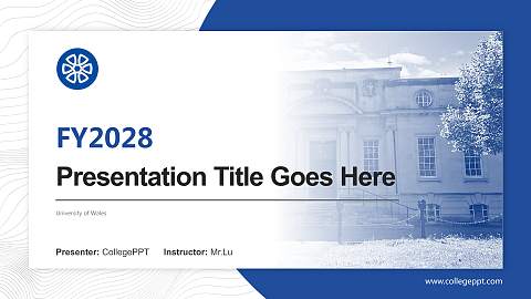 University of Wales Academic Presentation/Research Findings Report PPT Template