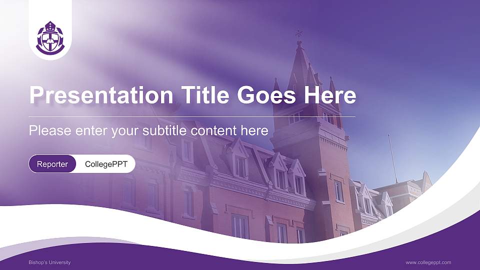 Bishop’s University Lecture Sharing and Networking Event PPT Template16:9 ratio PPT effect preview image