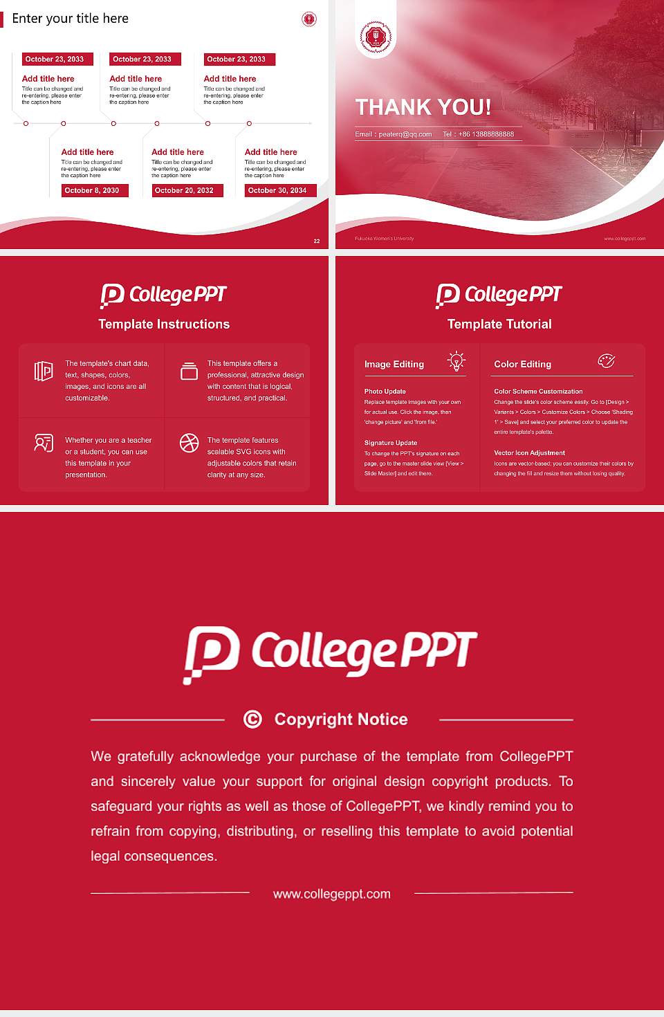 Fukuoka Women’s University Lecture Sharing and Networking Event PPT Template4:3 ratio PPT effect preview image4