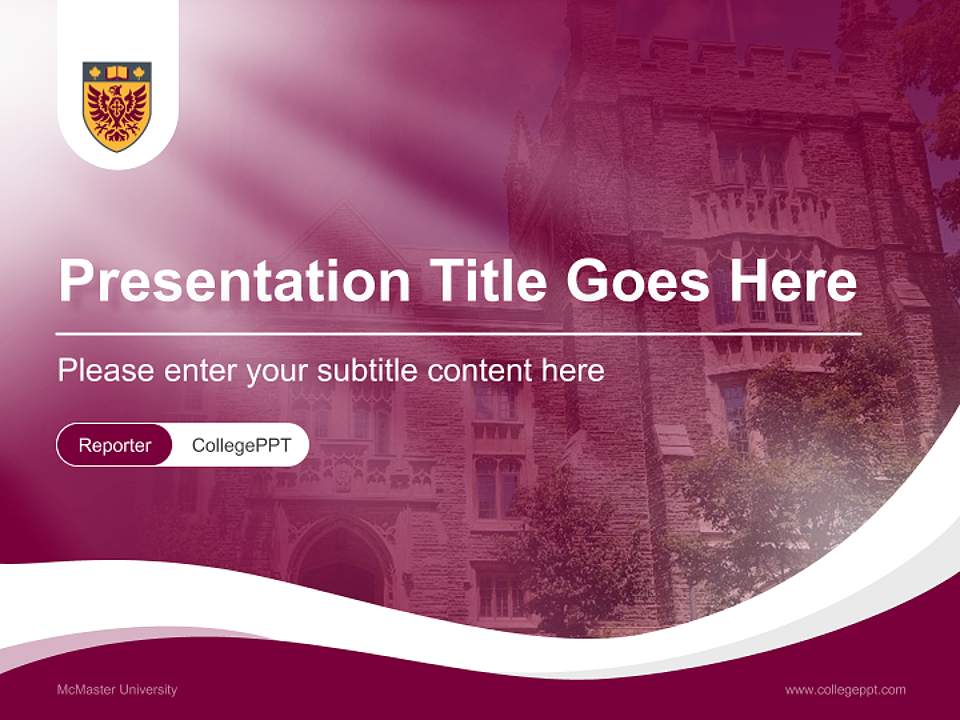 McMaster University Lecture Sharing and Networking Event PPT Template4:3 ratio PPT effect preview image4