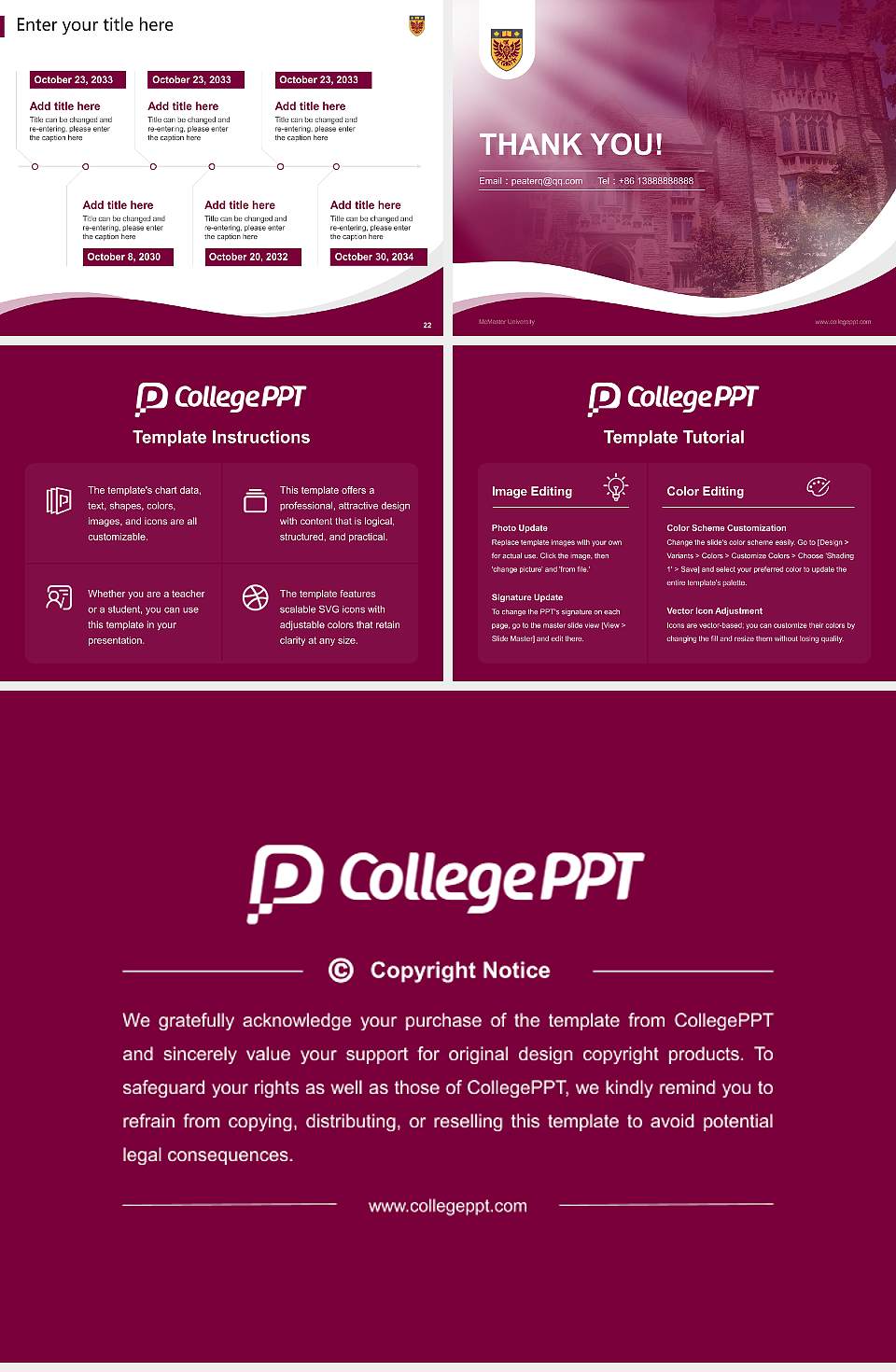 McMaster University Lecture Sharing and Networking Event PPT Template4:3 ratio PPT effect preview image4