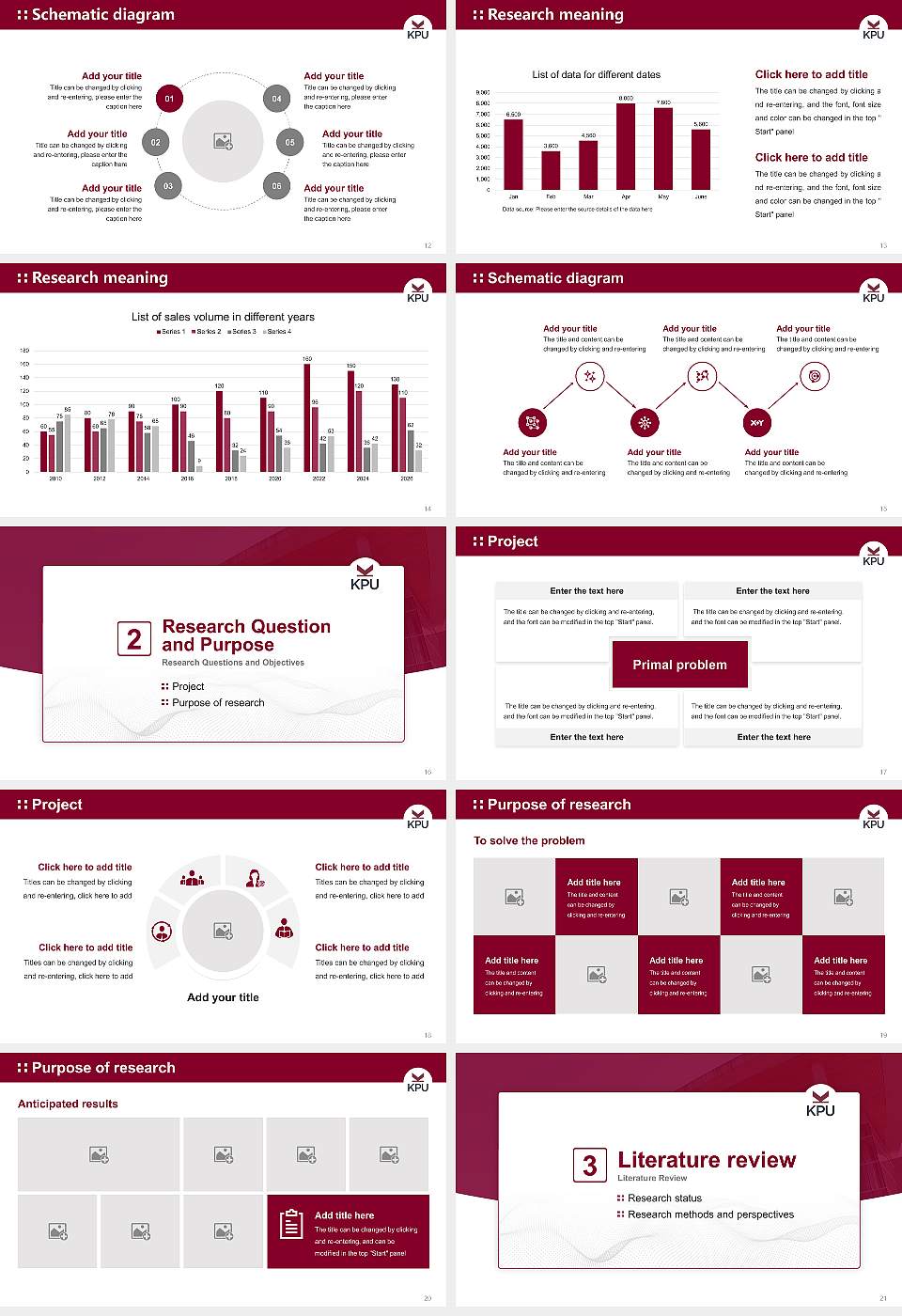 Kwantlen Polytechnic University Graduation Thesis Defense PPT Template16:9 ratio PPT effect preview image3