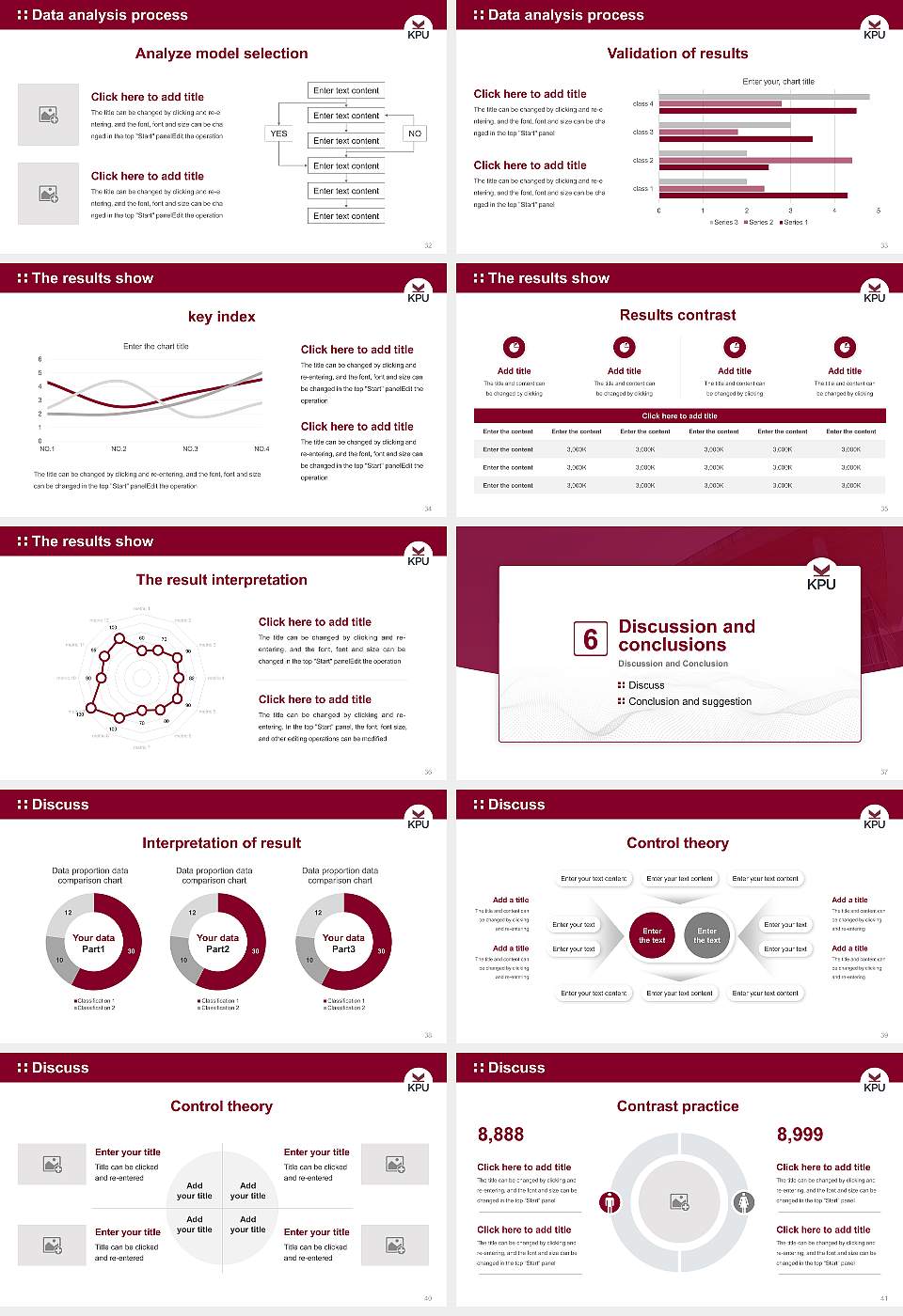 Kwantlen Polytechnic University Graduation Thesis Defense PPT Template16:9 ratio PPT effect preview image5
