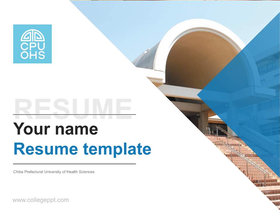 Chiba Prefectural University of Health Sciences Resume PPT Template4:3 ratio PPT effect preview image5