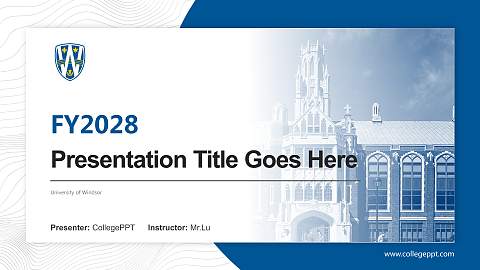 University of Windsor Academic Presentation/Research Findings Report PPT Template