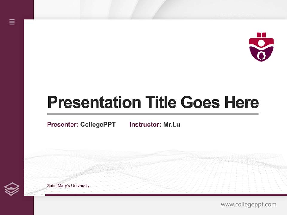 Saint Mary’s University Thesis Proposal/Graduation Defense PPT Template4:3 ratio PPT effect preview image5