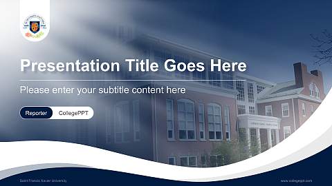 Saint Francis Xavier University Lecture Sharing and Networking Event PPT Template